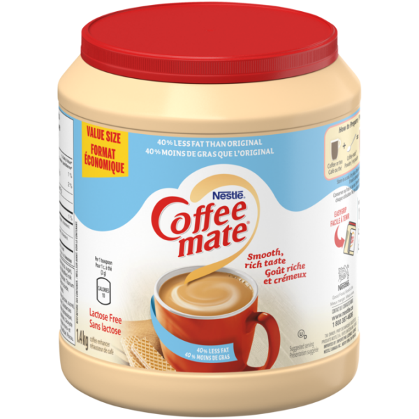 Title text placeholder COFFEE-MATE 50% Less Fat, 1.4 kg.