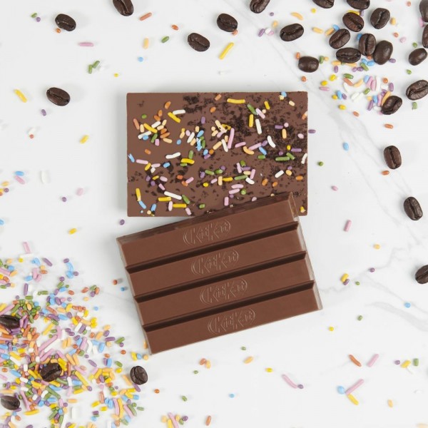 Title text placeholder KIT KAT Chocolatory Delightfully, Coffee & Donuts