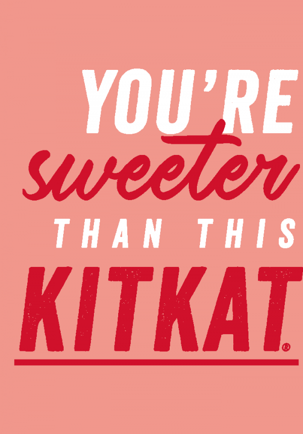 Title text placeholder I LOVE YOU - GREETING CARD. Make their day with a special edition KITKAT that says "you’re special!"