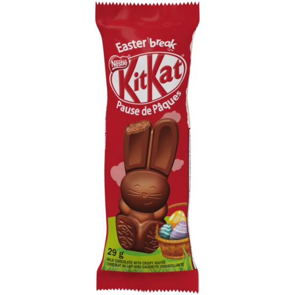 Title text placeholder KIT KAT Easter Break Chocolate Bunny, 29 grams.