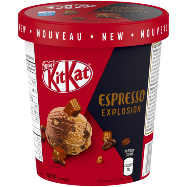 Title text placeholder KIT KAT Espresso Explosion Ice Cream, 500 ml