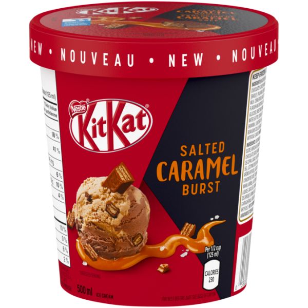 Title text placeholder KIT KAT Salted Caramel Burst Ice Cream, 500 ml