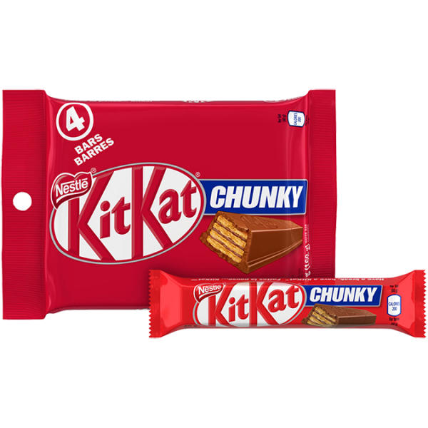 Title text placeholder KIT KAT Chunky Milk Chocolate, 4-bar multpack, 4 x 40 grams.