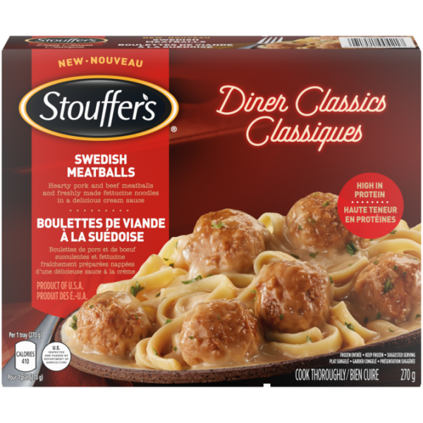 Title text placeholder STOUFFERS Diner Classics Swedish Meatballs, 270 grams.