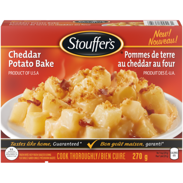 Title text placeholder STOUFFER'S Cheddar Potato Bake, 270 grams.