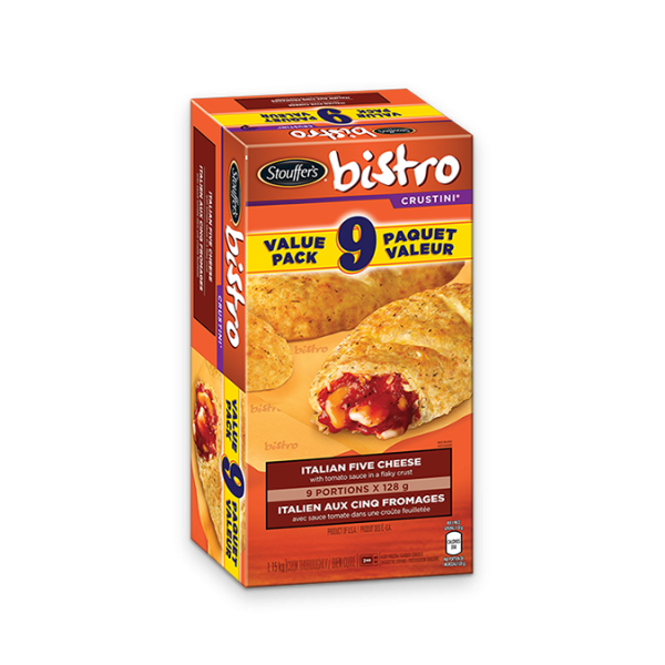Title text placeholder STOUFFERS Bistro Crustini Italian Five Cheese Value Pack 1.15 kilograms