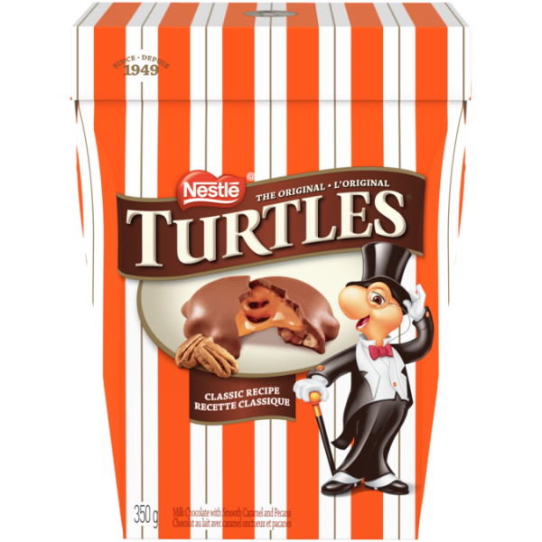 Title text placeholder TURTLES Chocolats Recette Classique, 350 grammes.