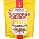 NESTLE COFFEE CRISP Chocolate Minis, Resealable Bag, 180 grams.