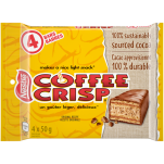 COFFEE CRISP chocolate bar, mulipack, 4 x 50 grams.