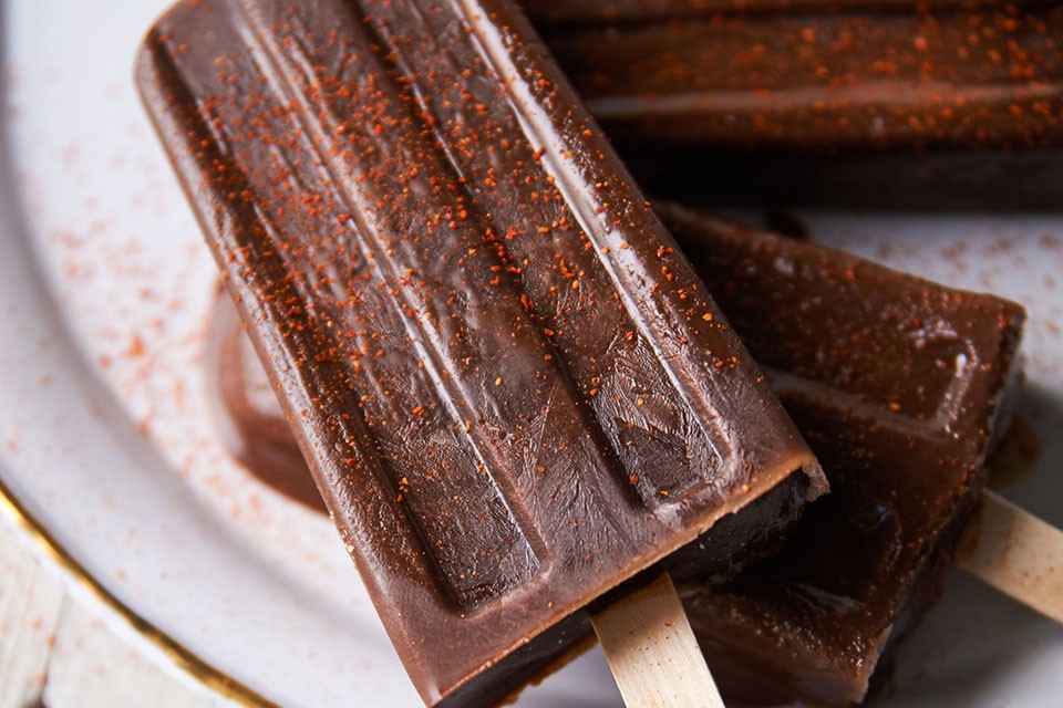 Mexican Chocolate Pops recipe- a great way to cool off with the perfect blend of chocolate flavour and spice.
