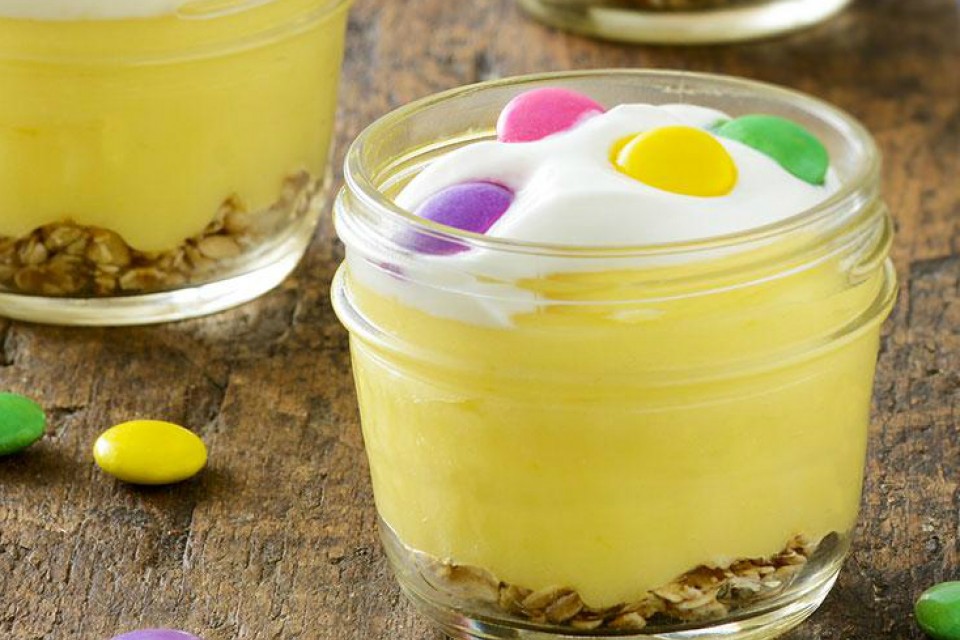 SMARTIES Lemon Dessert Cups Recipe. Light, lemony and lovable!