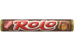 ROLO, smooth chocolate and caramel pieces, 52 grams.
